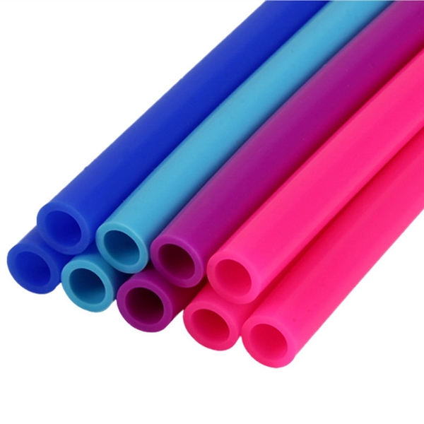 Silicone Straw 5 pack With PIPE Cleaner Brush - Image 3