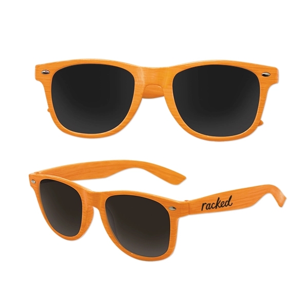 Kids Wood Grain Iconic Sunglasses