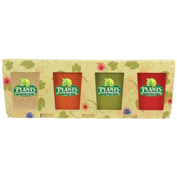Promo Planter, 4-Pack Planter Set, Full Color Digital - Image 2
