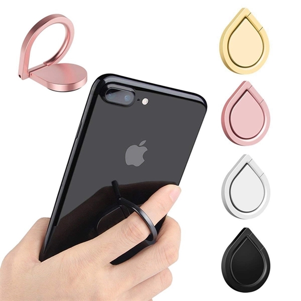 Teardrop aluminium Cell Phone Ring stand grip holder - Image 1