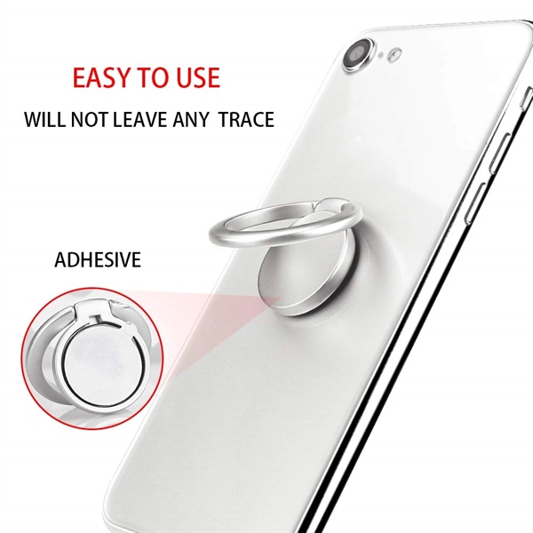 Rotating Cell Phone Ring stand grip holder, round aluminium - Image 4
