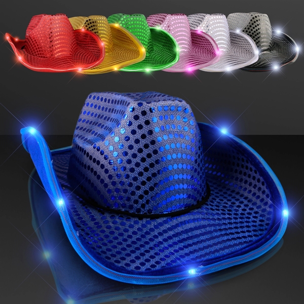 Sequin Cowboy Hat with LED Brim, 60 day overseas production  - Image 18