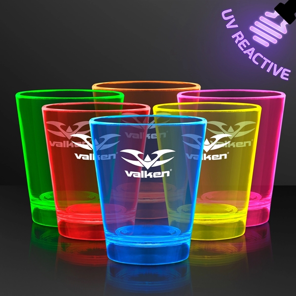 1.5 oz. UV Reactive Glow Shot Glasses - Image 1