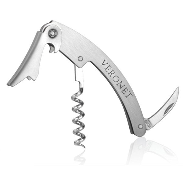 Simple One-Step Fantes Stainless Steel Waiters Corkscrew - Image 1