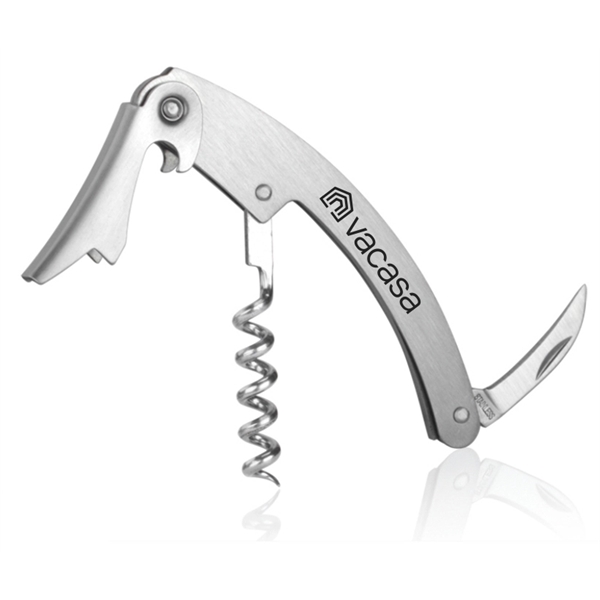 Simple One-Step Fantes Stainless Steel Waiters Corkscrew - Image 3