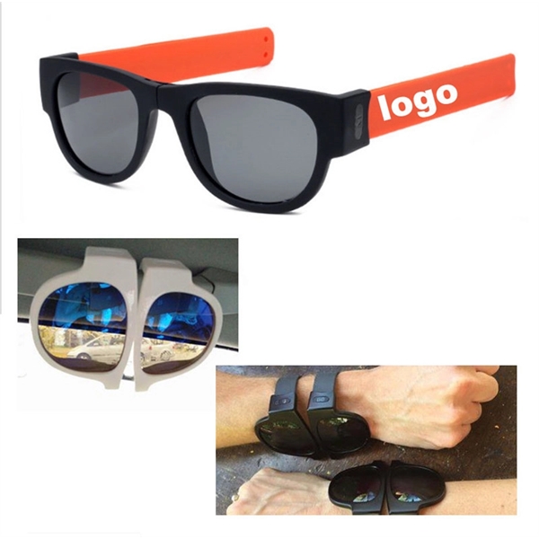 Foldable Bracelet Slap Sport Wristbands Sumglasses - Image 1