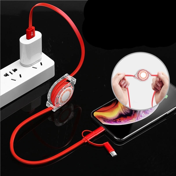 3 in 1 Mobile Phone Data Cable Charging Cable - Image 2