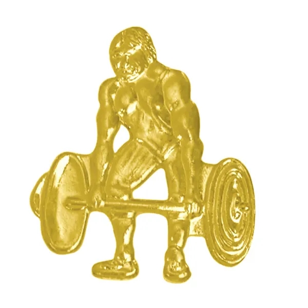 Weightlifting Chenille Lapel Pin - Image 2