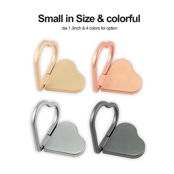 Heart Shaped Rotating Cell Phone Ring stand grip holder - Image 2