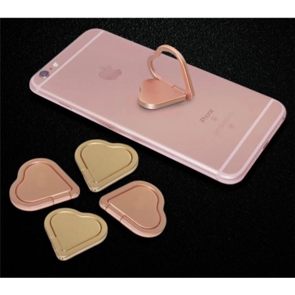 Heart Shaped Rotating Cell Phone Ring stand grip holder - Image 1