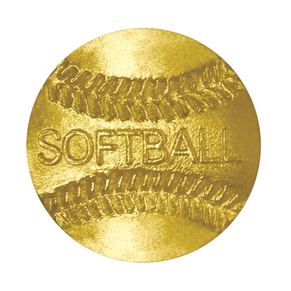 Softball Chenille Lapel Pin - Image 2