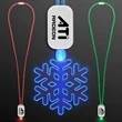 LED Neon Lanyards with Acrylic Snowflake Pendant -