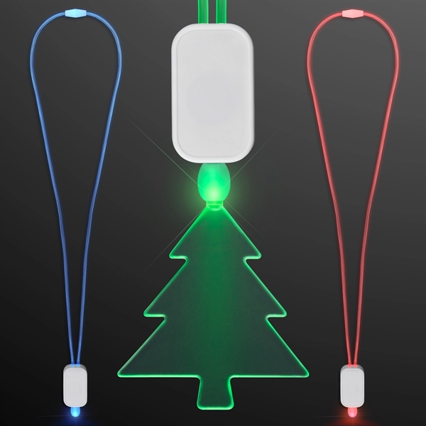LED Neon Lanyard with Acrylic Tree Pendant - Image 5