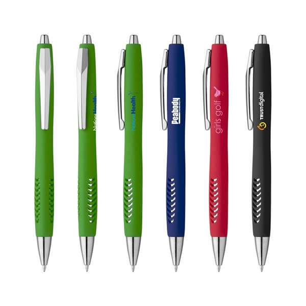 Ergonomic Soft Touch Plasitc Pen - Image 1