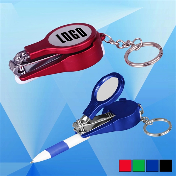 Multifunction Folding Nail Clippers Ballpoint Pen - Image 1