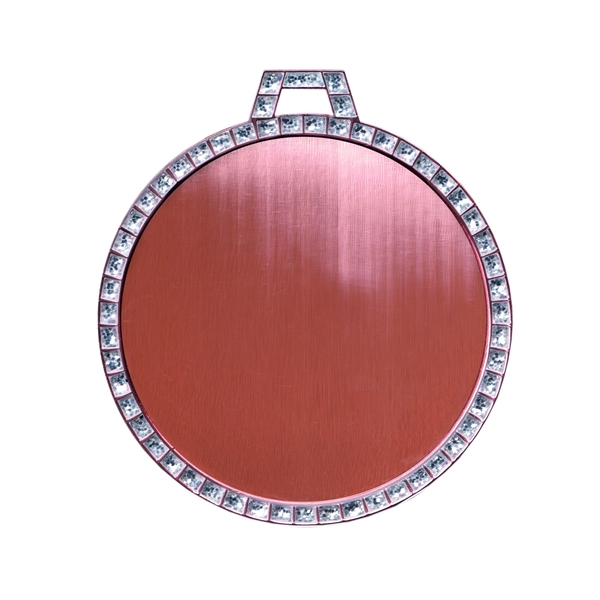 2 1/4" Express  Vibraprint Clear Glitter Insert Medallion - Image 2