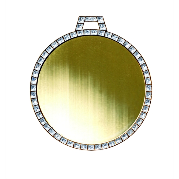 2 1/4" Express  Vibraprint Clear Glitter Insert Medallion - Image 3