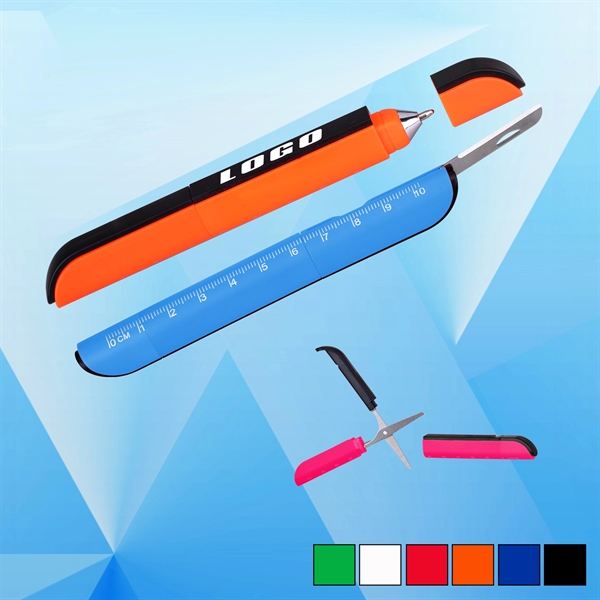 Multi-functional Ball Pen with Scissors - Image 1