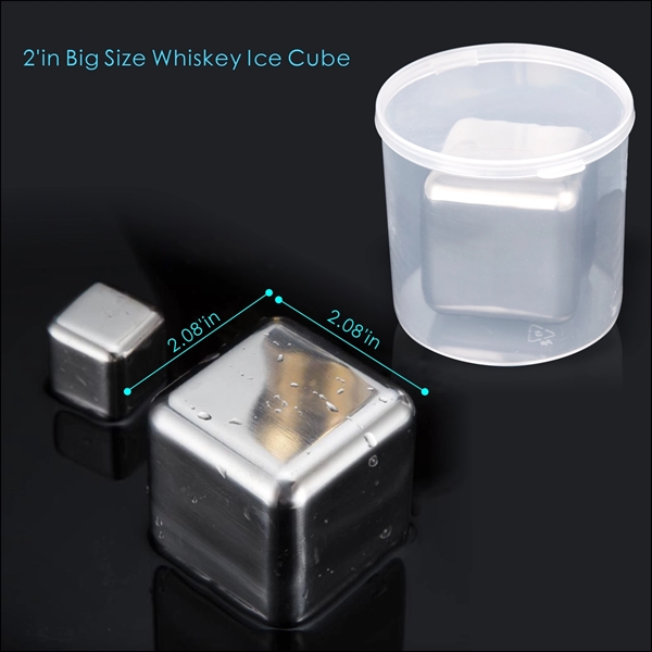 Big Size Whiskey Ice Stone, Stainless Steel Chill Ice Cube