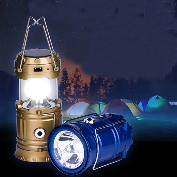 Portable Lantern Solar Charger Camp Lantern LED Lamp Light - Image 1