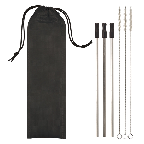 3- Pack Stainless Steel Straw Kit - Image 2