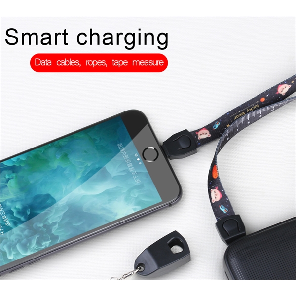 2 in 1 Lanyard USB charging cable for phones, full color - Image 5