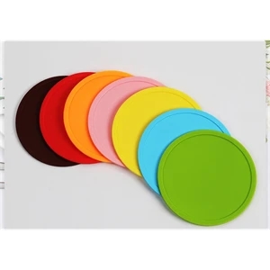 Round Silicone Coaster Cup Coffee Drinks Mat