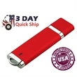 Quick Ship - plastic USB flash drive with cap. USA printed