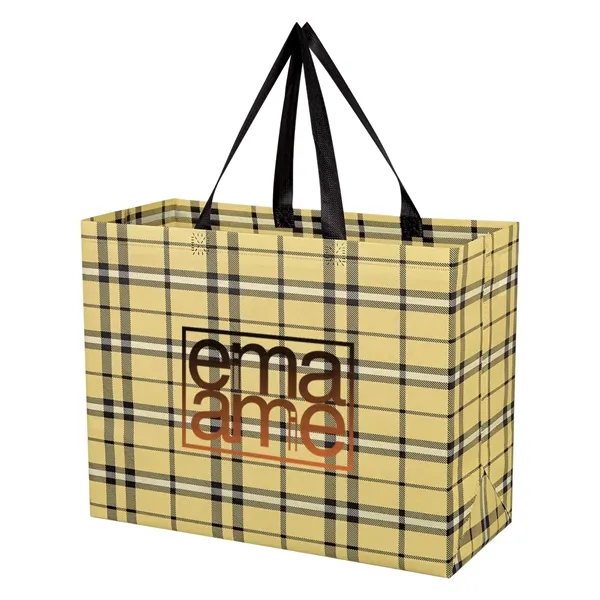 Soho Tartan Laminated Non-Woven Shopper Bag - Image 2