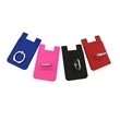 Cell Phone Silicone Wallet with Metal Ring Phone Stand