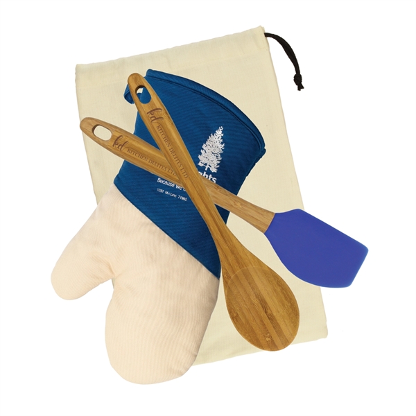 Bamboo Gift Set with Oven Mitt - Image 1