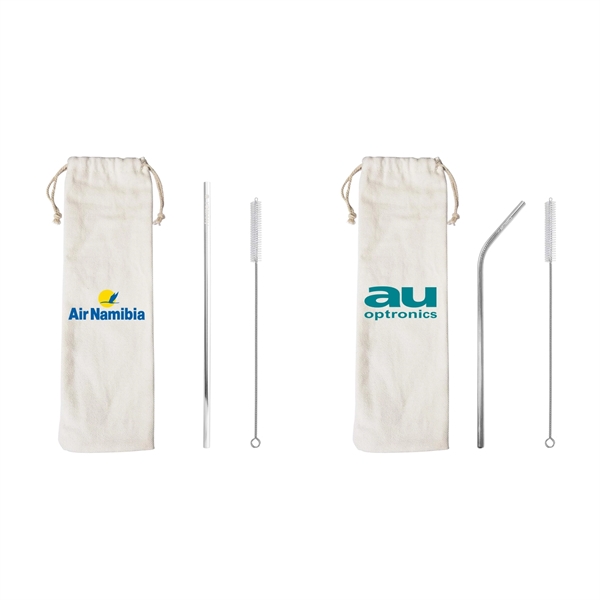 Stainless Steel Straw Set with Pouch Brush, Metal Straw Kit - Image 10