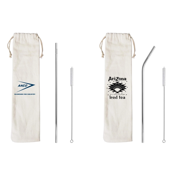 Stainless Steel Straw Set with Pouch Brush, Metal Straw Kit - Image 19