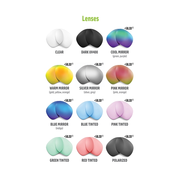 2-Tone Wrap Sunglasses w/ 1-color imprints - Image 3