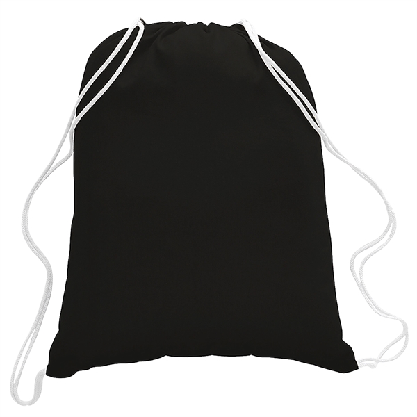 5.5 oz. Cotton Canvas Drawstring Backpack - Image 10