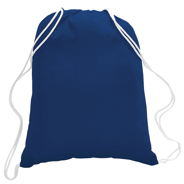5.5 oz. Cotton Canvas Drawstring Backpack - Image 11