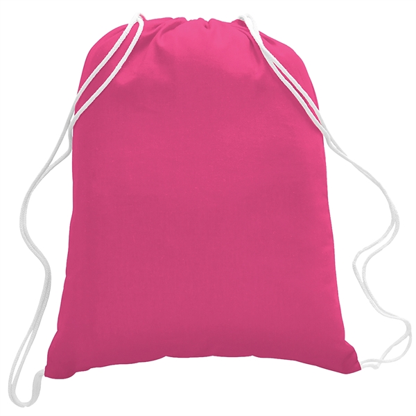 5.5 oz. Cotton Canvas Drawstring Backpack - Image 12