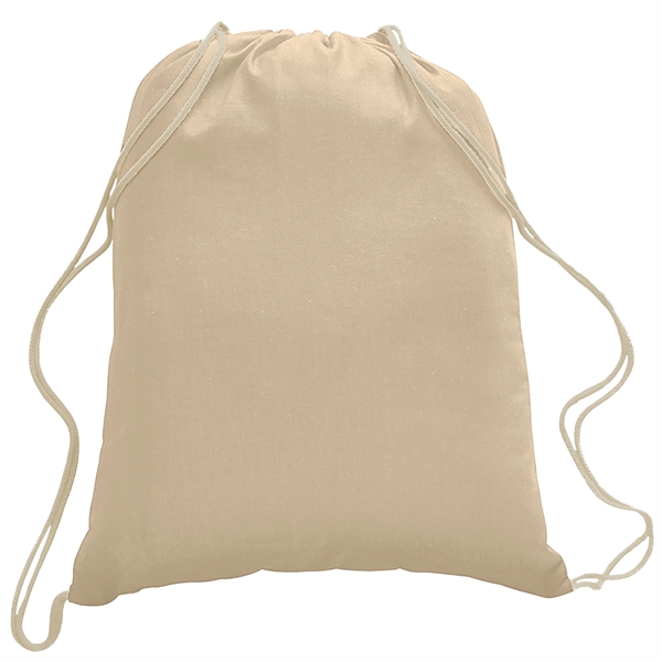 5.5 oz. Cotton Canvas Drawstring Backpack - Image 14