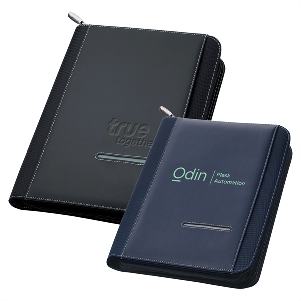 Sterling Accent Zipper Padfolio - Image 1
