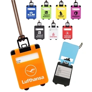 Suitcase Shaped Luggage Tag with Pop Up Cover