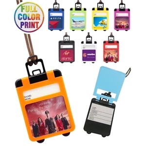 Full Color Suitcase Shaped Luggage Tag