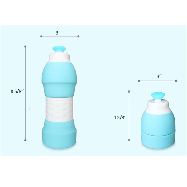 20OZ Collapsible Silicone Water Bottle - Image 2