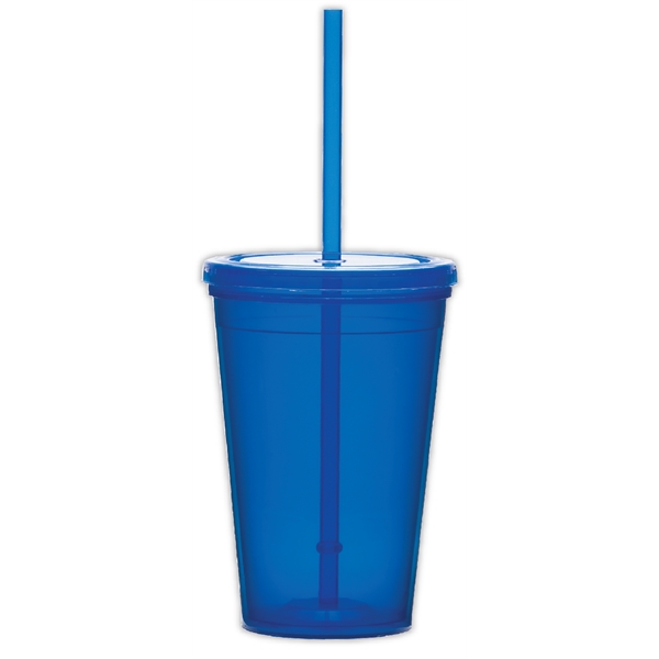 Tumbler with lid and Straw, USA made 16 oz double wall - Image 4