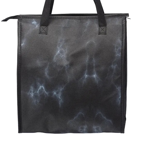 Marble Insulated Tote Bag with Pocket - Image 4