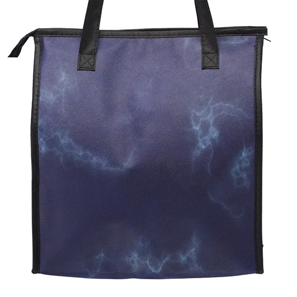 Marble Insulated Tote Bag with Pocket - Image 10