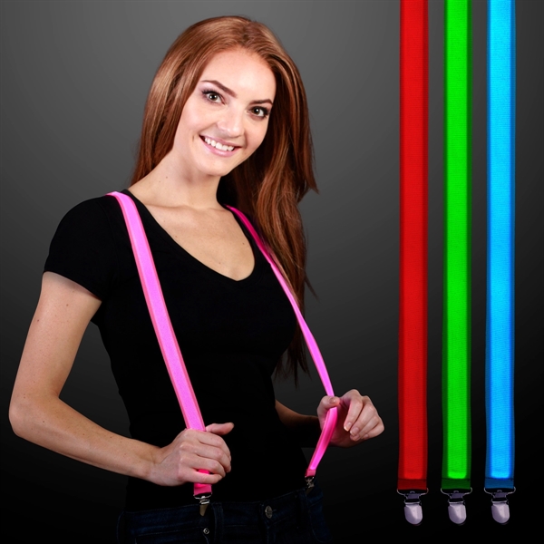 LED Light Up Suspenders - Image 1