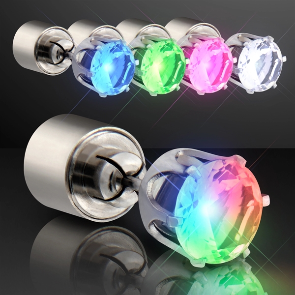 LED Faux Diamond Pierced Earrings - Image 1
