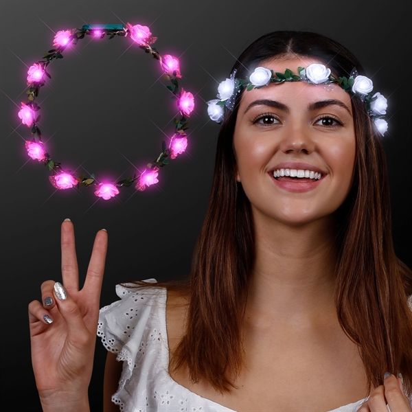 Rosebud LED Flower Headband - Image 1