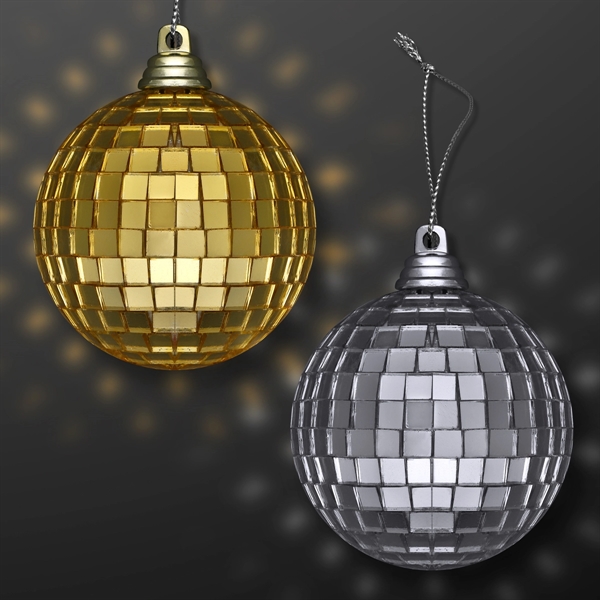 2.4" Mirror Ball Ornaments - 4-Pack - Image 1