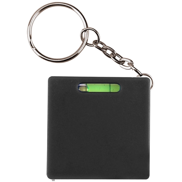 Square tape measure with level key chain - Image 4